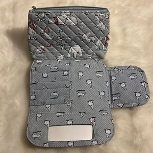 Vera Bradley VERY BEARY makeup kit with brush holders